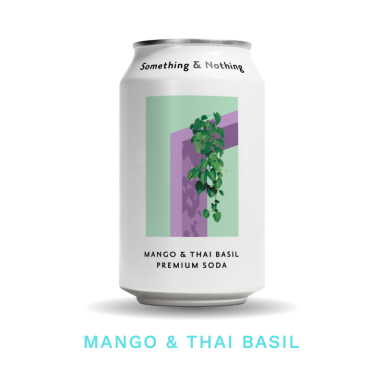 Something & Nothing Mango & Thai Basil Premium Soda